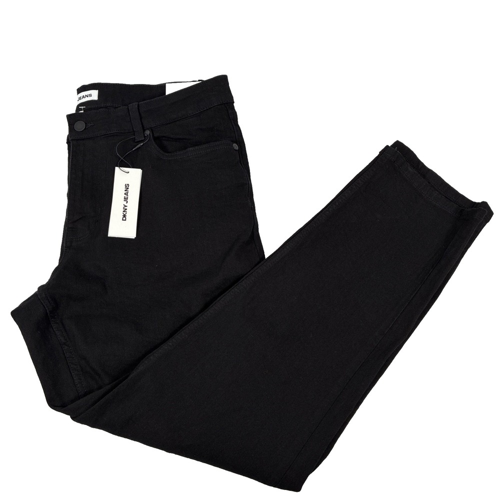 New Mens DKNY Jeans Bedford Slim Black Denim Size 36x30 NWT $79